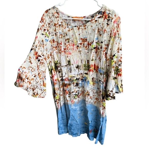 Jams World Bell Sleeve Mini Round Neck Dress Size XL - Picture 4 of 9